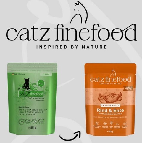 Catz Finefood Classic N.23 Wołowina i Kaczka saszetka 85g