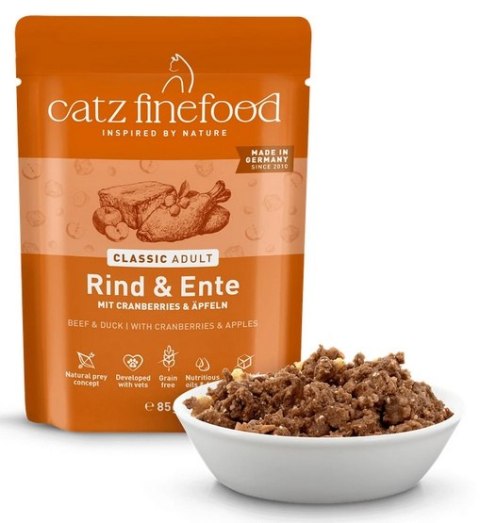 Catz Finefood Classic N.23 Wołowina i Kaczka saszetka 85g