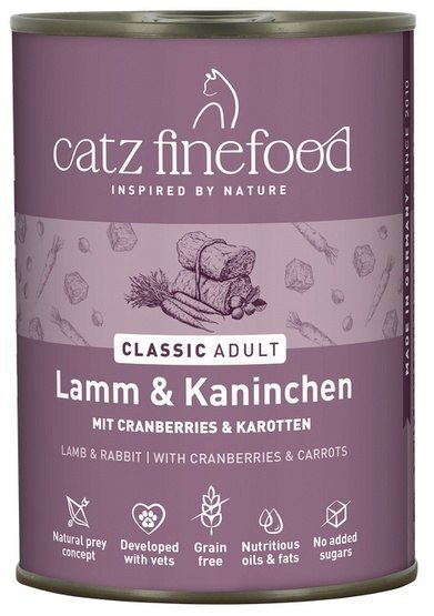 Catz Finefood Classic Jagnięcina i Królik (N.11) puszka 400g