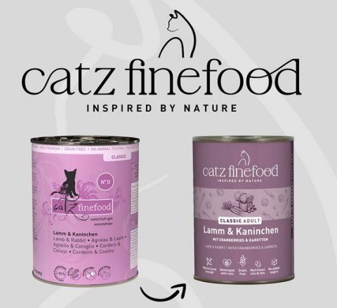 Catz Finefood Classic Jagnięcina i Królik (N.11) puszka 400g
