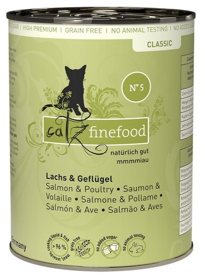 Catz Finefood Classic Łosoś i drób (N.05) puszka 400g
