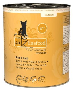 Catz Finefood Classic Wołowina i cielęcina (N.07) puszka 800g