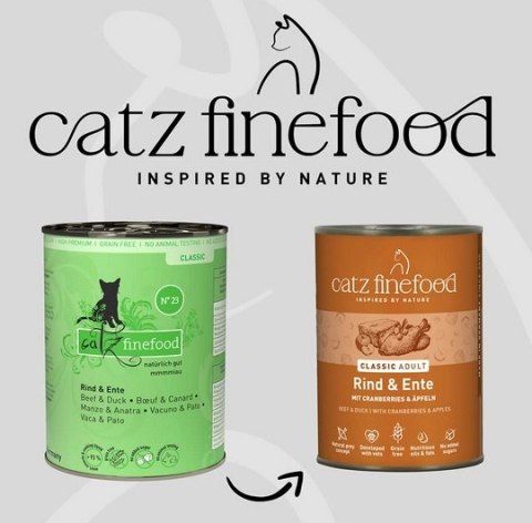 Catz Finefood Classic Wołowina i Kaczka (N.23) puszka 400g
