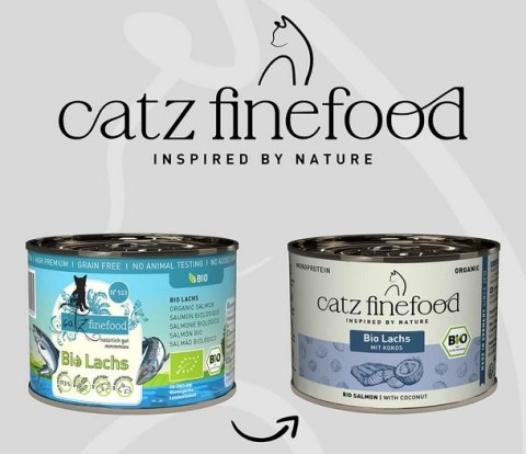 Catz Finefood Organic Bio Łosoś (N.513) puszka 200g