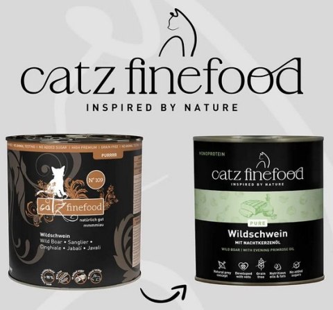 Catz Finefood Pure Dzik (Purrrr N.109) puszka 800g