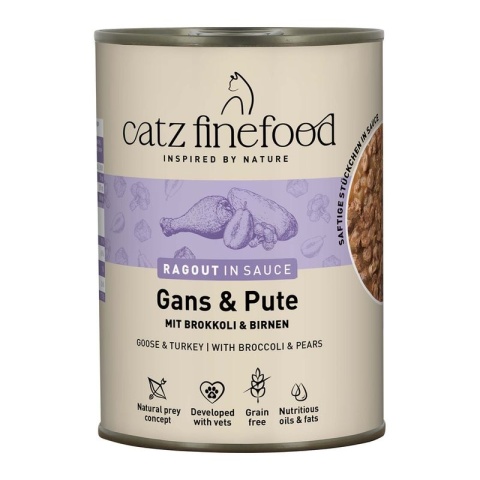 Catz Finefood Ragout in Sauce Gęś i Indyk (N.603) puszka 380g
