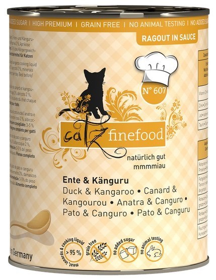 Catz Finefood Ragout in Sauce Kaczka i Kangur (N.607) puszka 380g