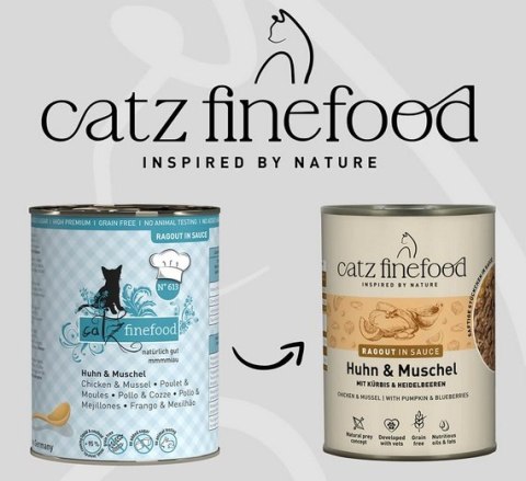 Catz Finefood Ragout in Sauce Kurczak i Omułek (N.613) puszka 380g