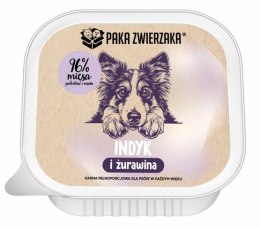 Paka Zwierzaka Indyk i żurawina tacka 150g