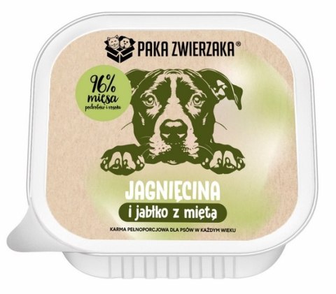 Paka Zwierzaka Jagnięcina i jabłko z miętą tacka 150g