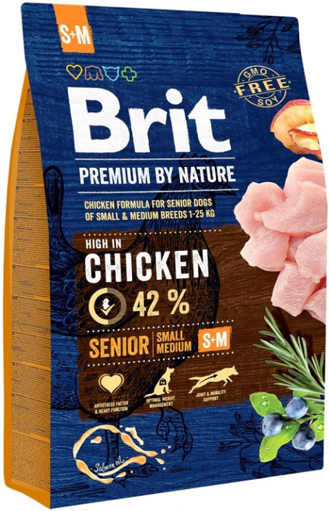 Brit Premium By Nature Senior S+M Small + Medium 3kg