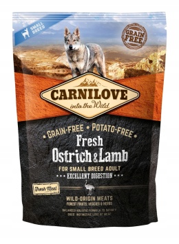 Carnilove Dog Fresh Ostrich & Lamb Adult Small - struś i jagnięcina 1,5kg