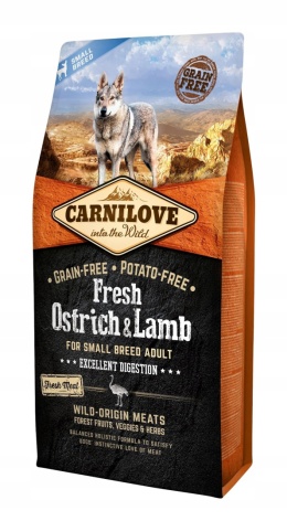 Carnilove Dog Fresh Ostrich & Lamb Adult Small - struś i jagnięcina 6kg