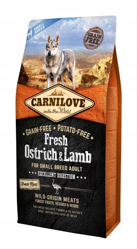 Carnilove Dog Fresh Ostrich & Lamb Adult Small - struś i jagnięcina 6kg