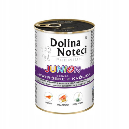 Dolina Noteci Premium Pies Junior Wątróbka z królika puszka 400g