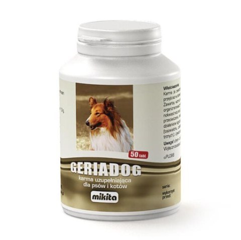 Mikita GeriaDog senior dla starszych, osłabionych psów i kotów 50 tabletek Mikita GeriaDog senior dla starszych, osłabionych psów i kotów 50 tabletek